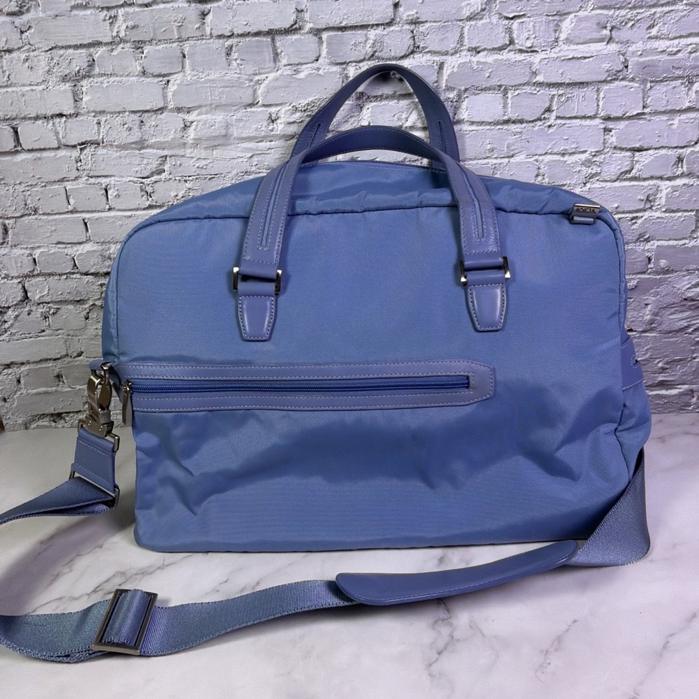 Tumi‎ Ballistic Nylon w/ Leather Trim  Tote 16" - Blue
